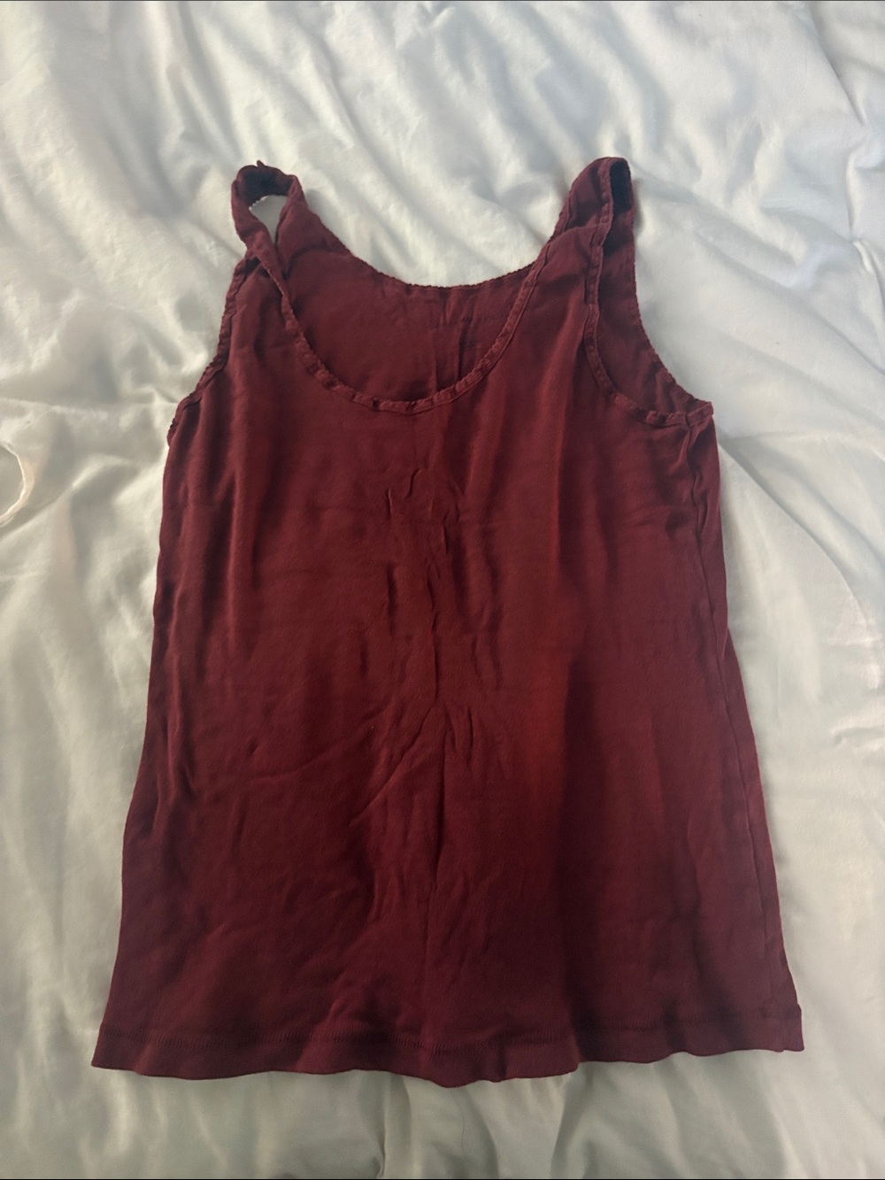 Brandy Melville Maroon Scoop Neck Tank